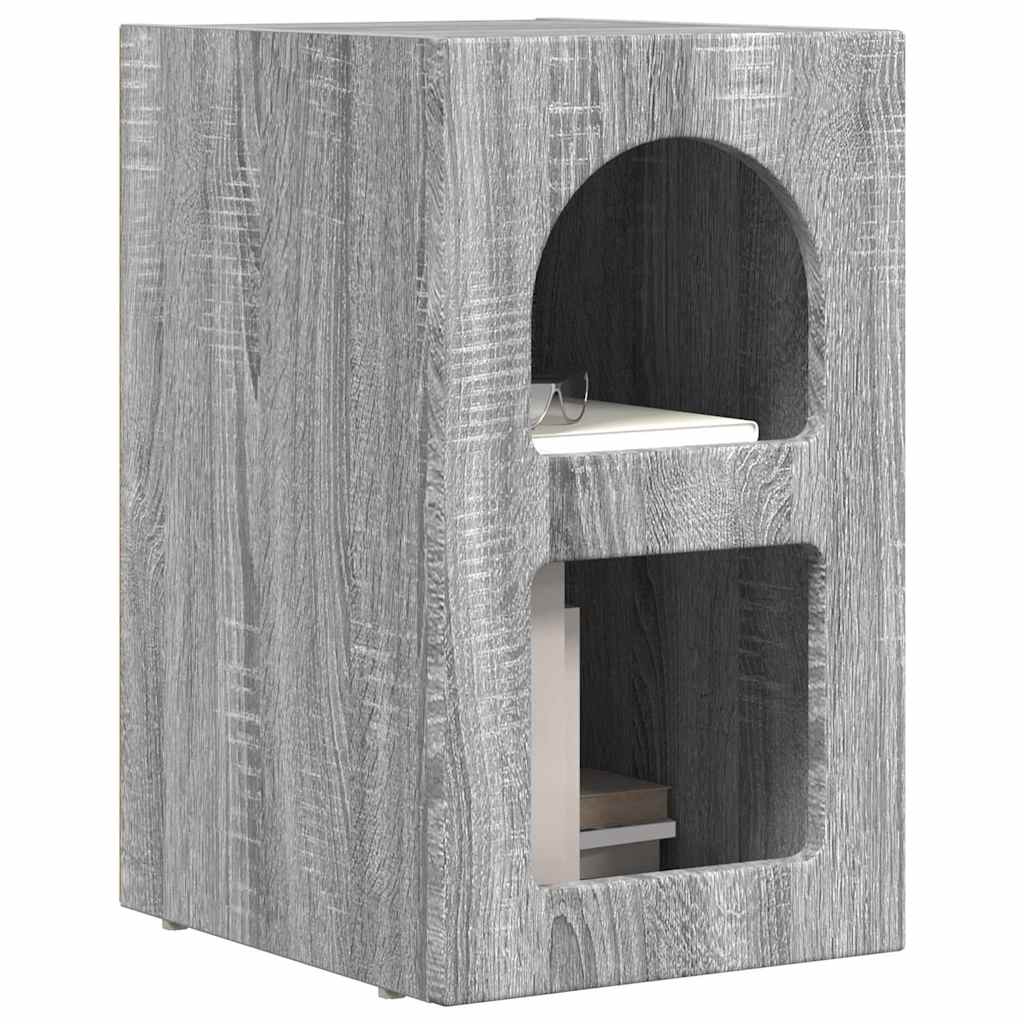 Nachttisch ELST 2 Stk. Sonoma-Grau 29,5 x 33,5 x 50 cm