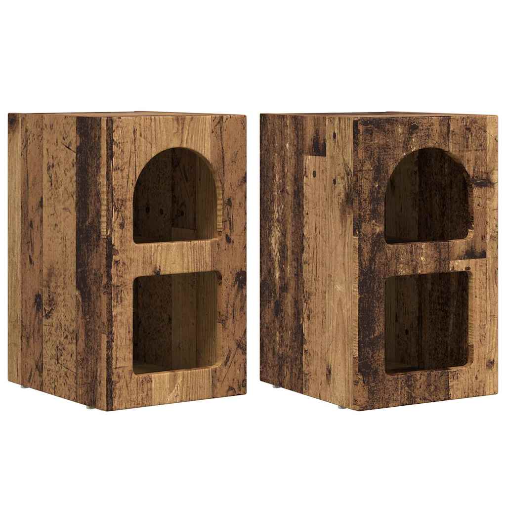 Nachttisch ELST 2 Stk. Altholz 29,5 x 33,5 x 50 cm