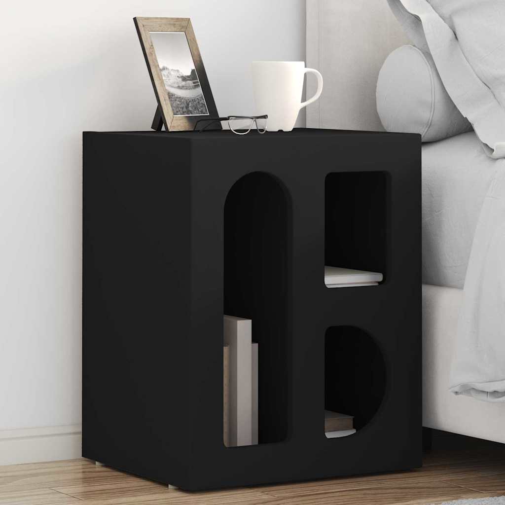 Nachttisch ELST 2 stk. Schwarz 40 x 35 x 50 cm Holzwerkstoff