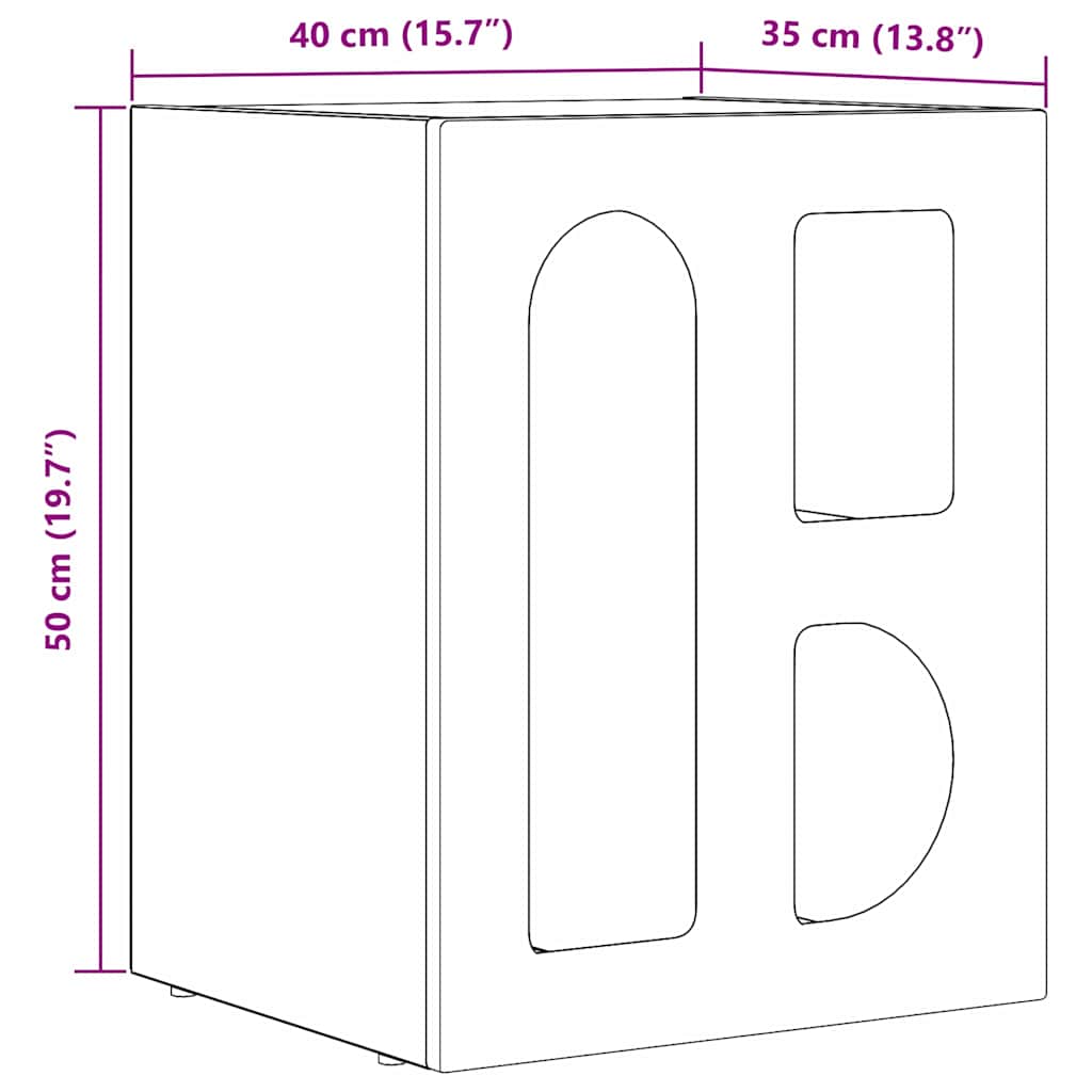 Nachttisch ELST 2 stk. Sonoma-Eiche 40 x 35 x 50 cm
