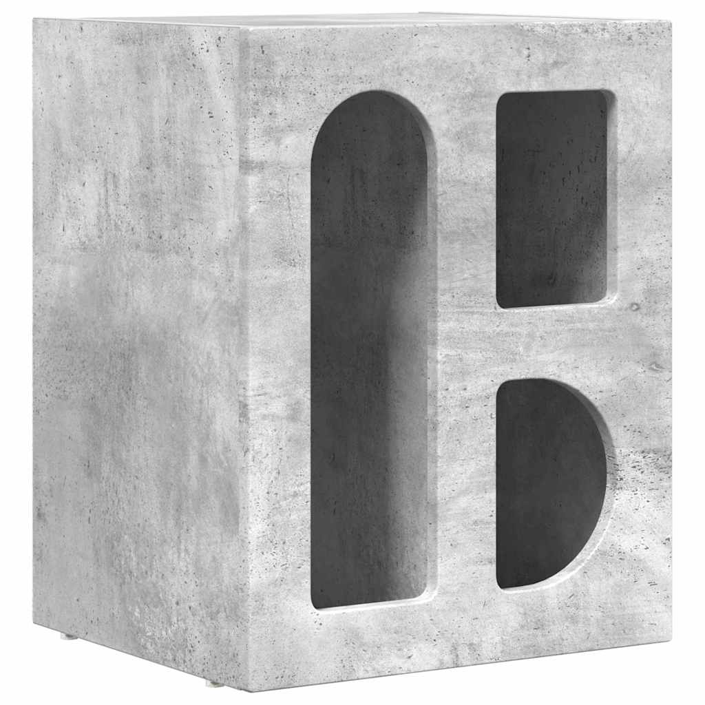 Nachttisch ELST 2 stk. Beton Grau 40 x 35 x 50 cm Holzwerkstoff