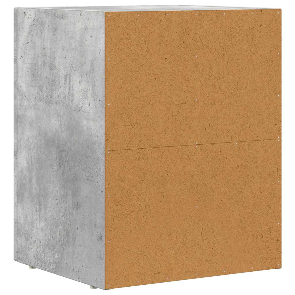 Nachttisch ELST 2 stk. Beton Grau 40 x 35 x 50 cm Holzwerkstoff
