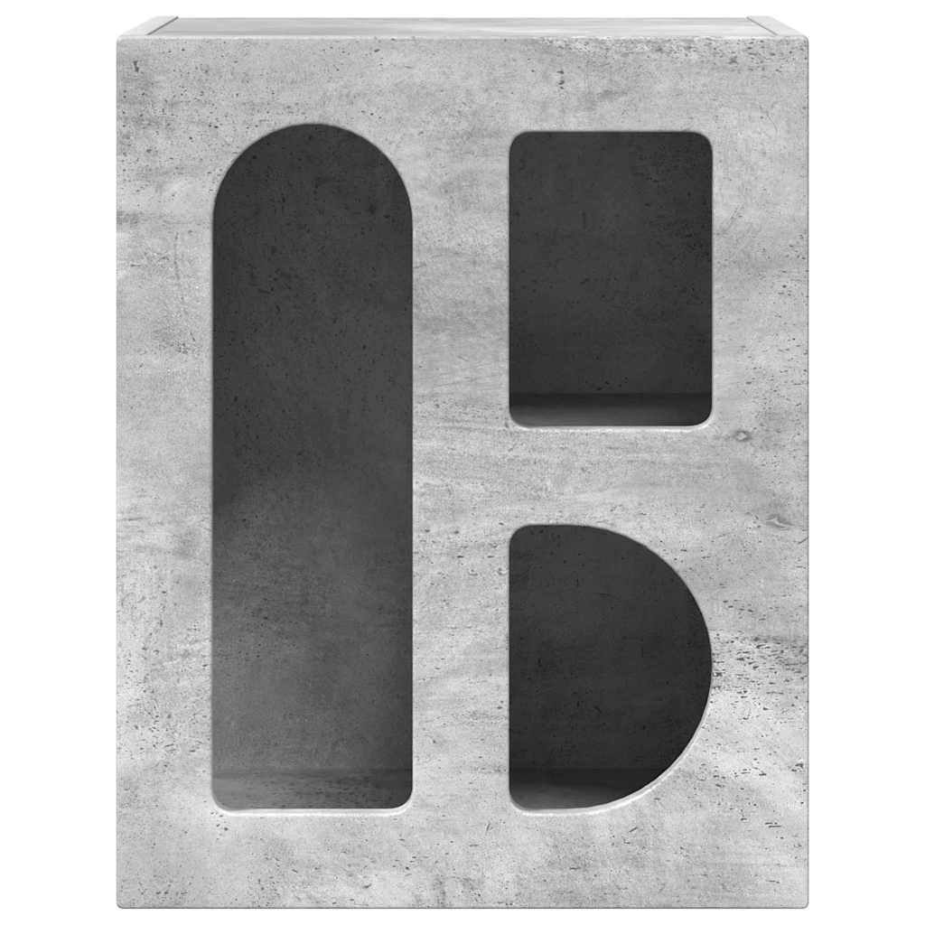 Nachttisch ELST 2 stk. Beton Grau 40 x 35 x 50 cm Holzwerkstoff