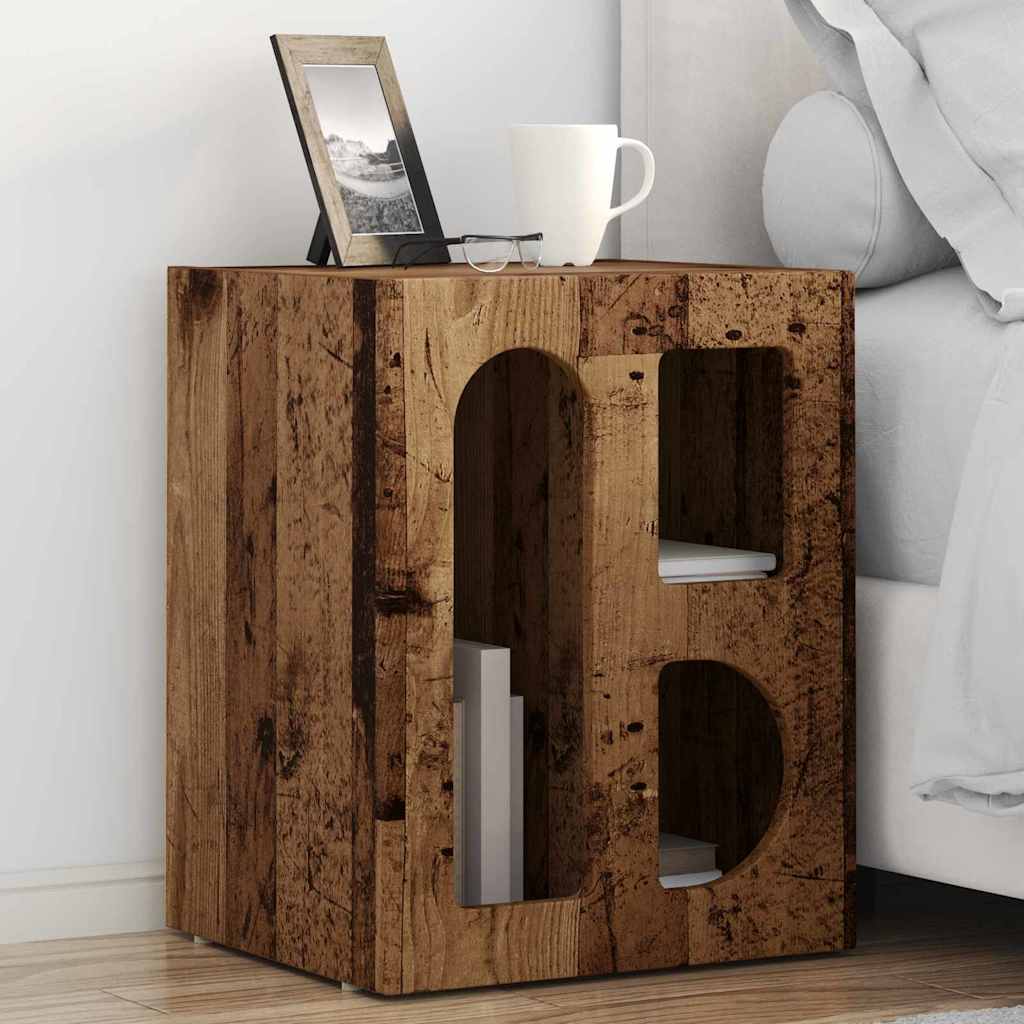 Nachttisch ELST 2 stk. Altholz 40 x 35 x 50 cm Holzwerkstoff