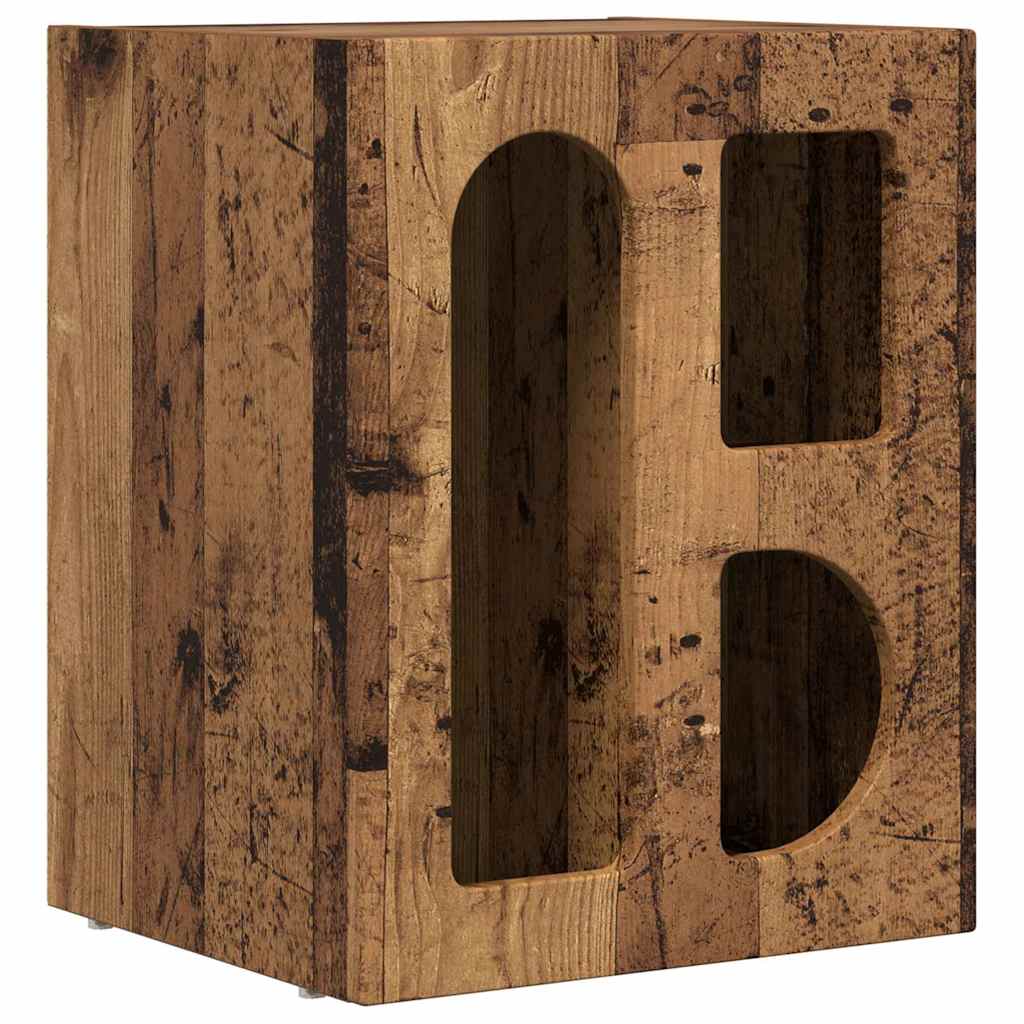 Nachttisch ELST 2 stk. Altholz 40 x 35 x 50 cm Holzwerkstoff