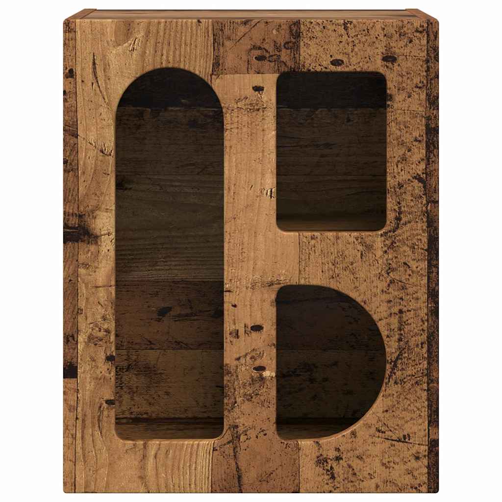 Nachttisch ELST 2 stk. Altholz 40 x 35 x 50 cm Holzwerkstoff