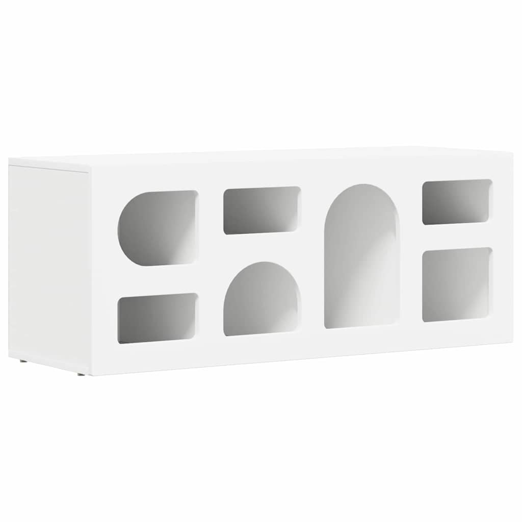 TV-Schränk ELST 100 x 35 x 40 cm Weiß Holzwerkstoff