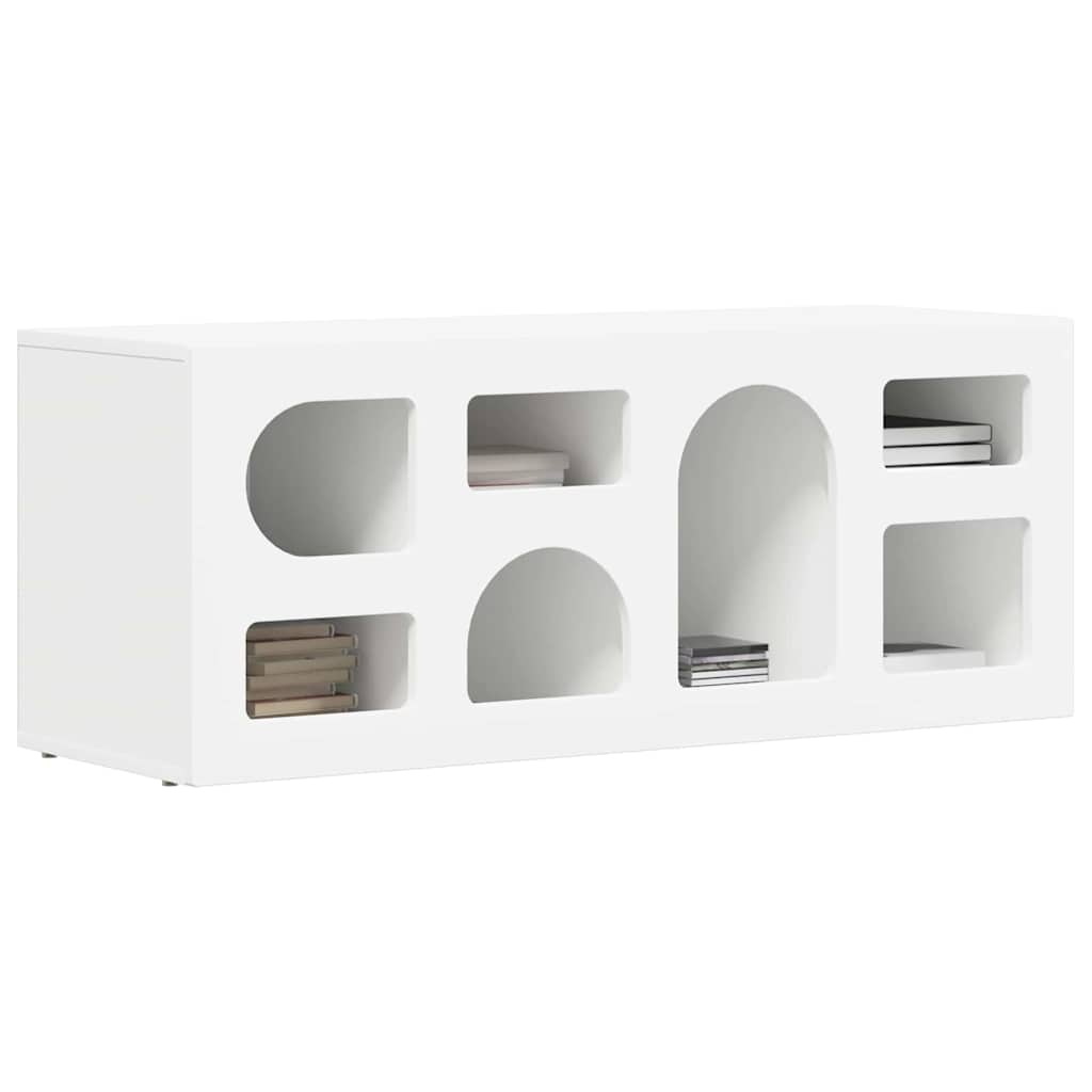 TV-Schränk ELST 100 x 35 x 40 cm Weiß Holzwerkstoff