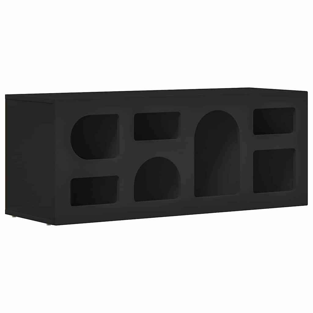 TV-Schränk ELST 100 x 35 x 40 cm Schwarz Holzwerkstoff