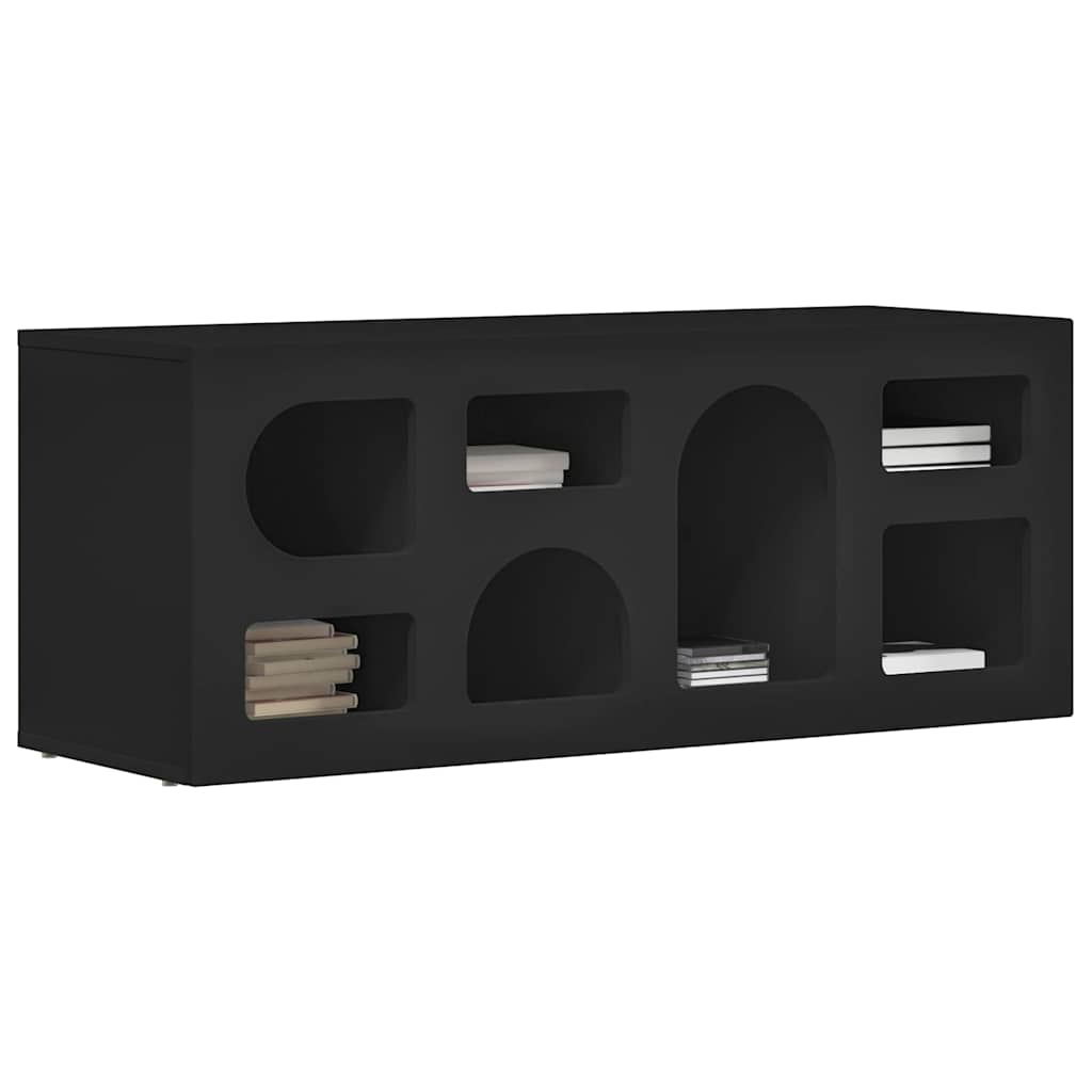 TV-Schränk ELST 100 x 35 x 40 cm Schwarz Holzwerkstoff