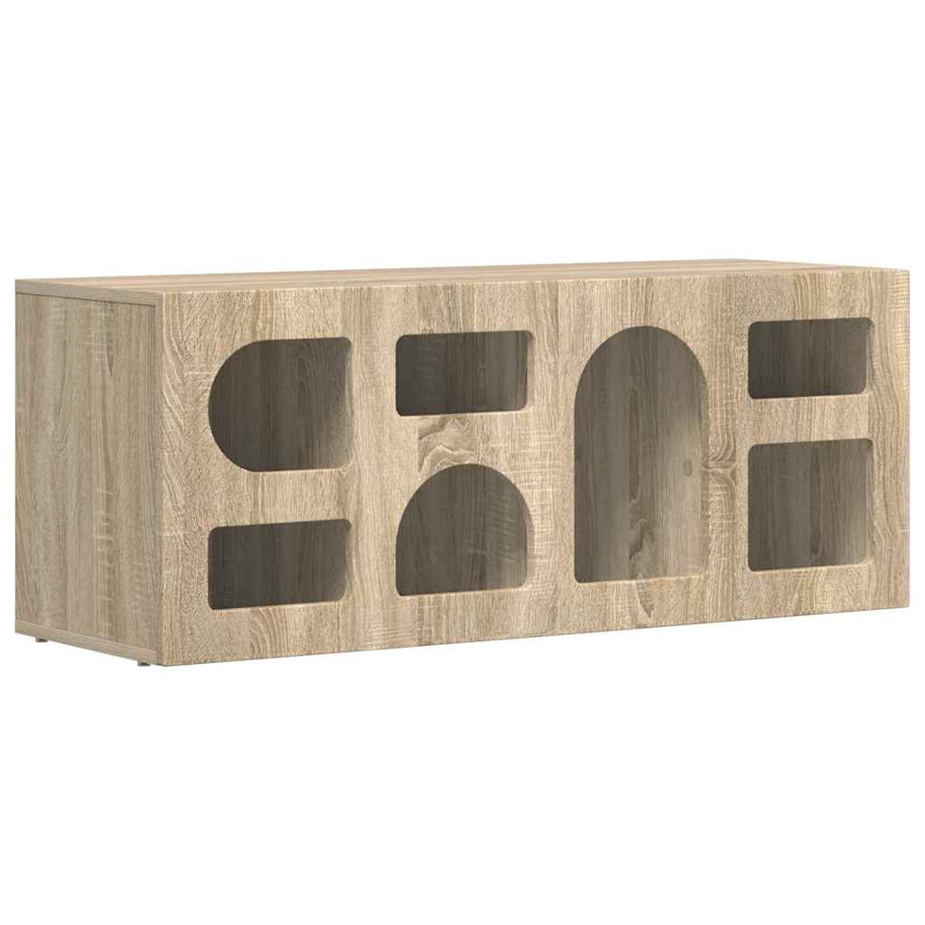 TV-Schränk ELST 100 x 35 x 40 cm Sonoma-Eiche Holzwerkstoff