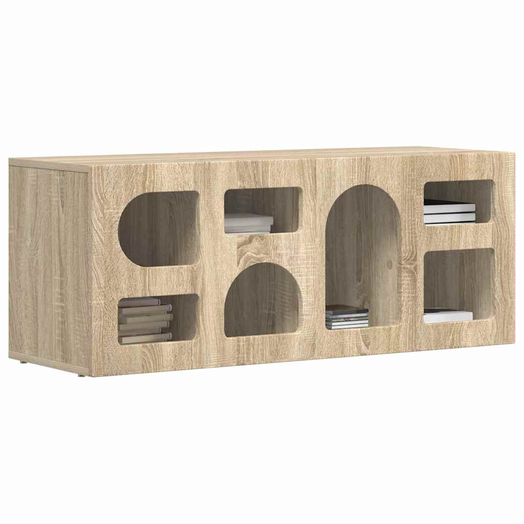 TV-Schränk ELST 100 x 35 x 40 cm Sonoma-Eiche Holzwerkstoff