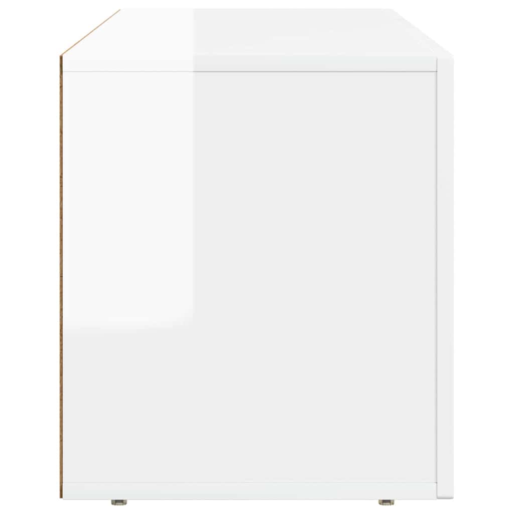 TV-Schränk ELST 100 x 35 x 40 cm Hochglanz Weiß Holzwerkstoff