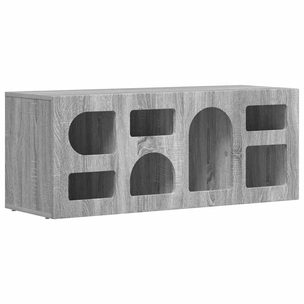 TV-Schränk ELST 100 x 35 x 40 cm Sonoma-Grau Holzwerkstoff