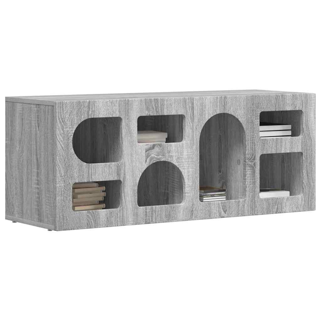 TV-Schränk ELST 100 x 35 x 40 cm Sonoma-Grau Holzwerkstoff