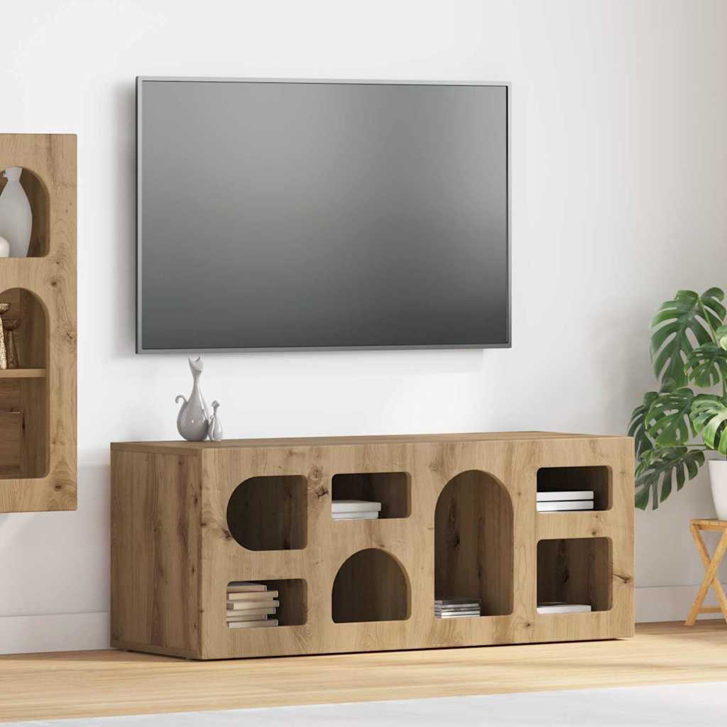 TV-Schränk ELST 100 x 35 x 40 cm Artisan-Eiche Holzwerkstoff