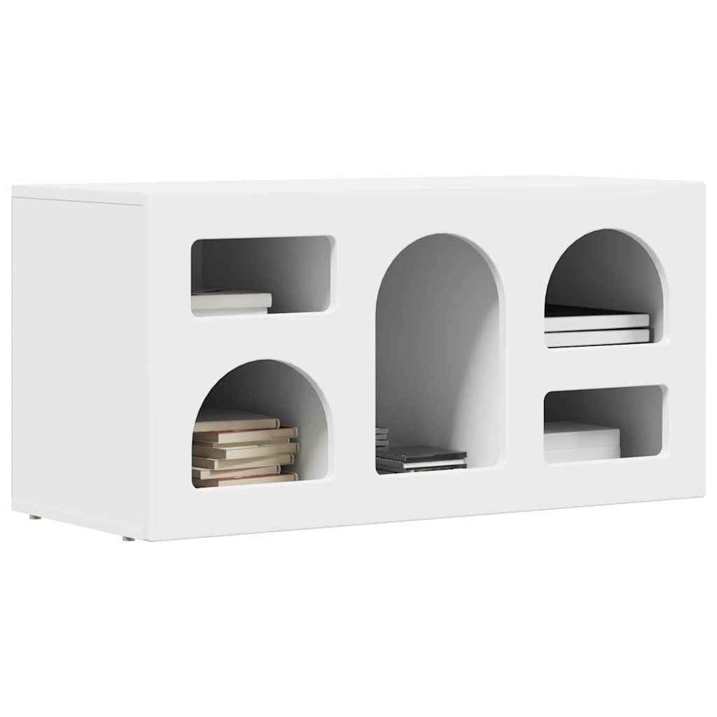 TV-Schränk ELST 80 x 35 x 40 cm Weiß Holzwerkstoff