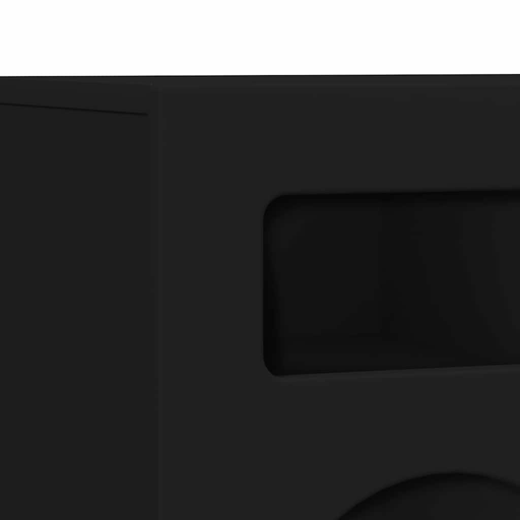 TV-Schränk ELST 80 x 35 x 40 cm Schwarz Holzwerkstoff