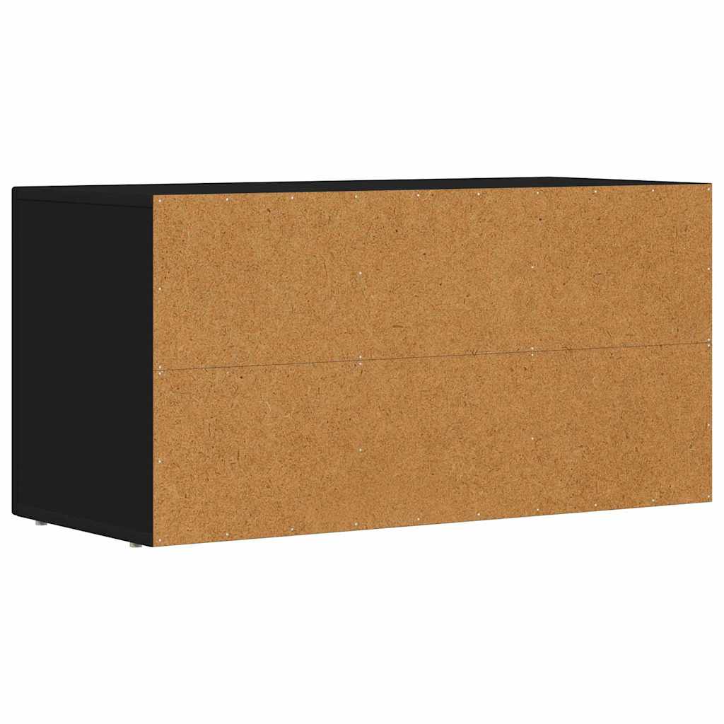 TV-Schränk ELST 80 x 35 x 40 cm Schwarz Holzwerkstoff