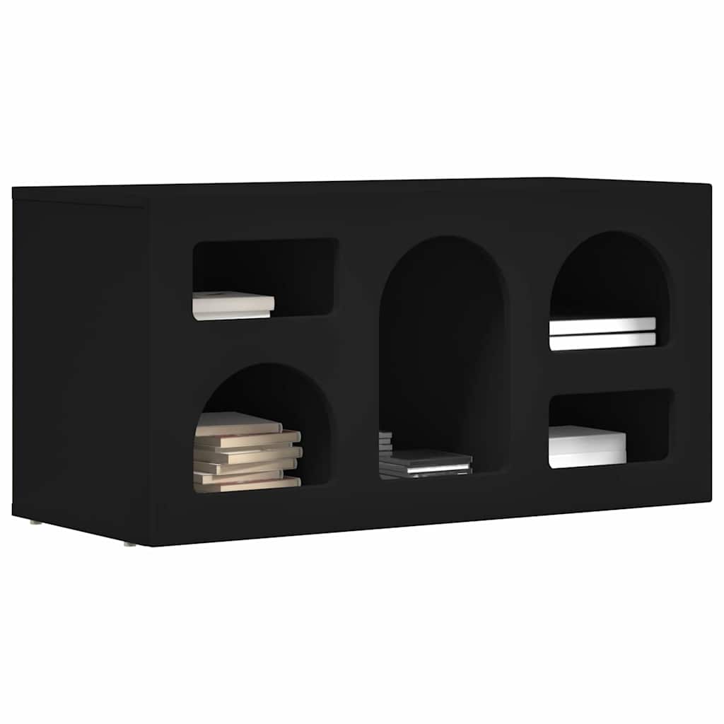 TV-Schränk ELST 80 x 35 x 40 cm Schwarz Holzwerkstoff