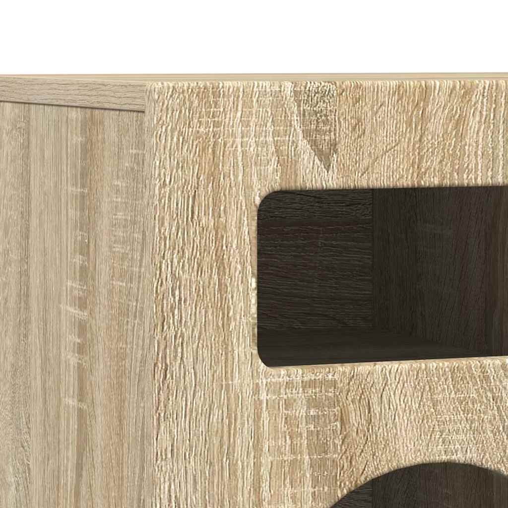 TV-Schränk ELST 80 x 35 x 40 cm Sonoma-Eiche Holzwerkstoff