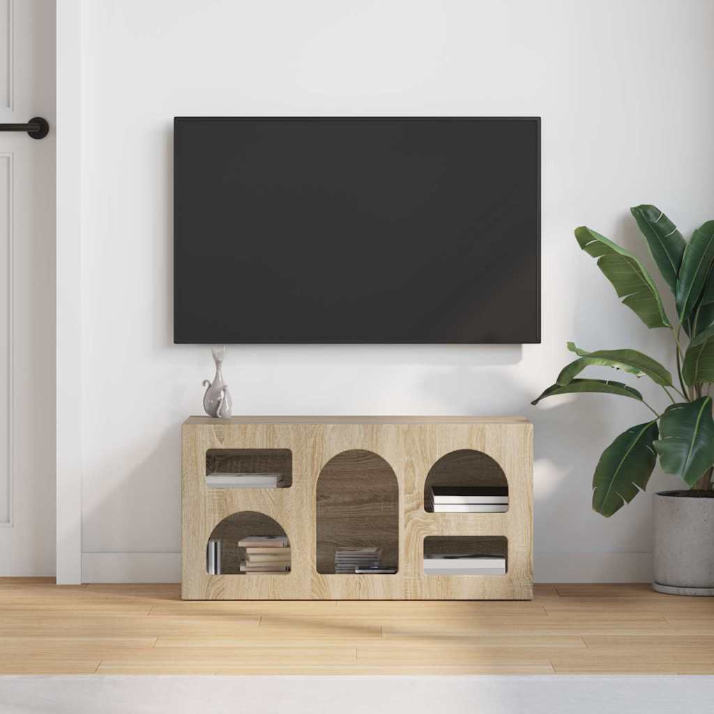 TV-Schränk ELST 80 x 35 x 40 cm Sonoma-Eiche Holzwerkstoff