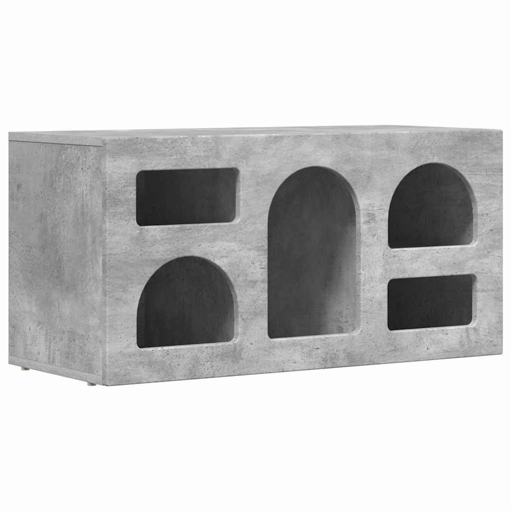 TV-Schränk ELST 80 x 35 x 40 cm Betongrau Holzwerkstoff