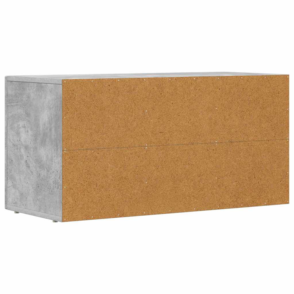 TV-Schränk ELST 80 x 35 x 40 cm Betongrau Holzwerkstoff