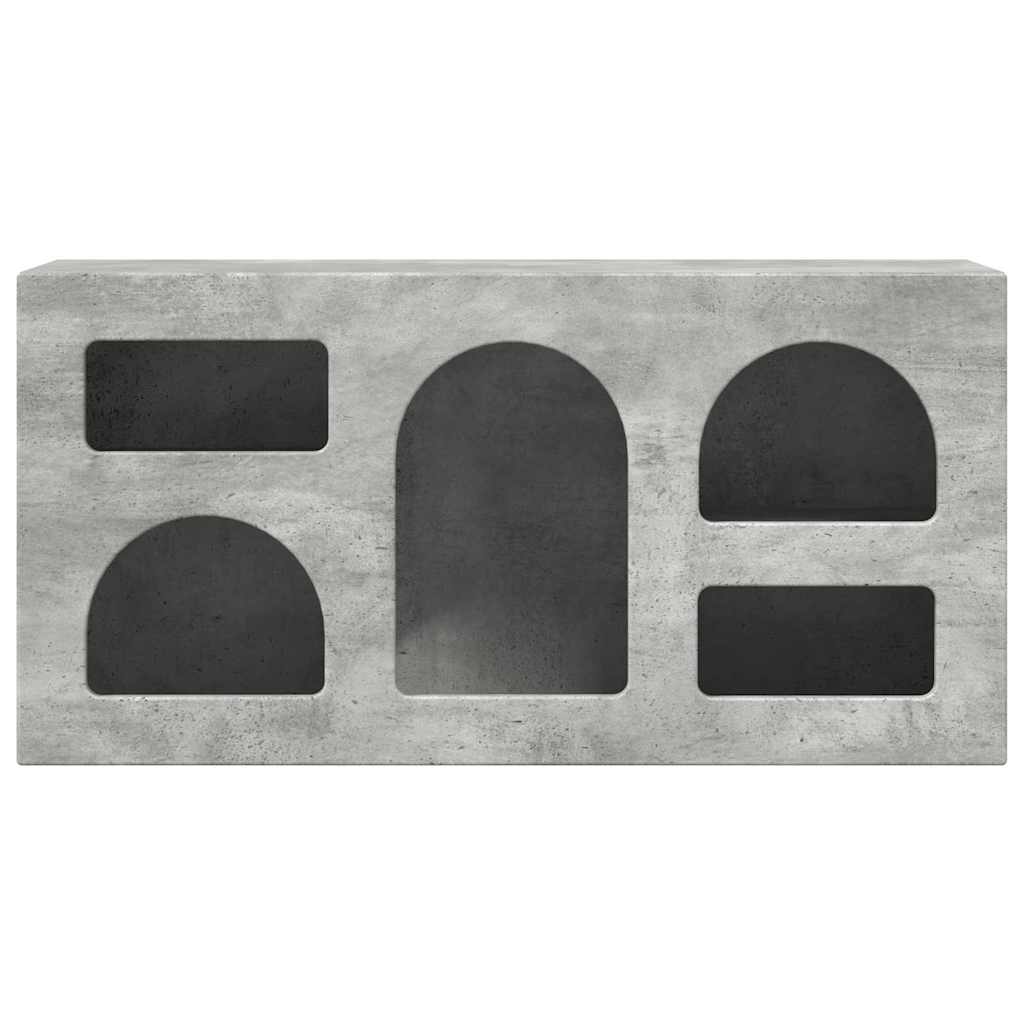 TV-Schränk ELST 80 x 35 x 40 cm Betongrau Holzwerkstoff