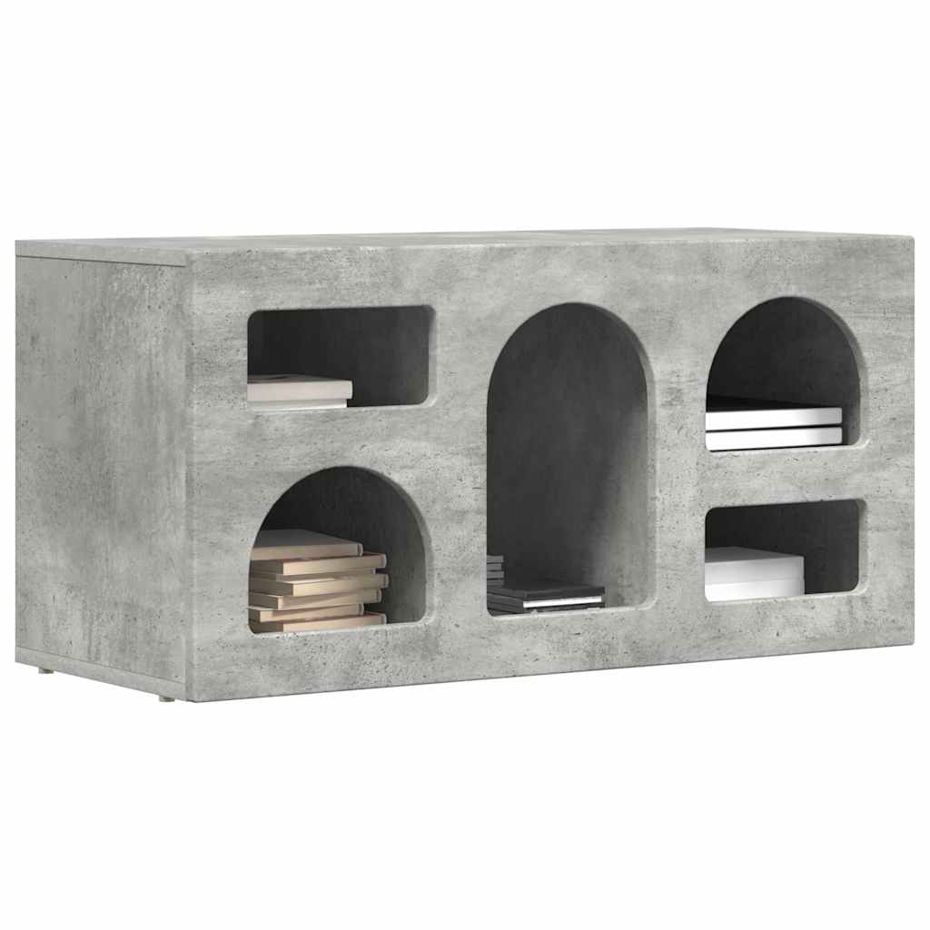 TV-Schränk ELST 80 x 35 x 40 cm Betongrau Holzwerkstoff