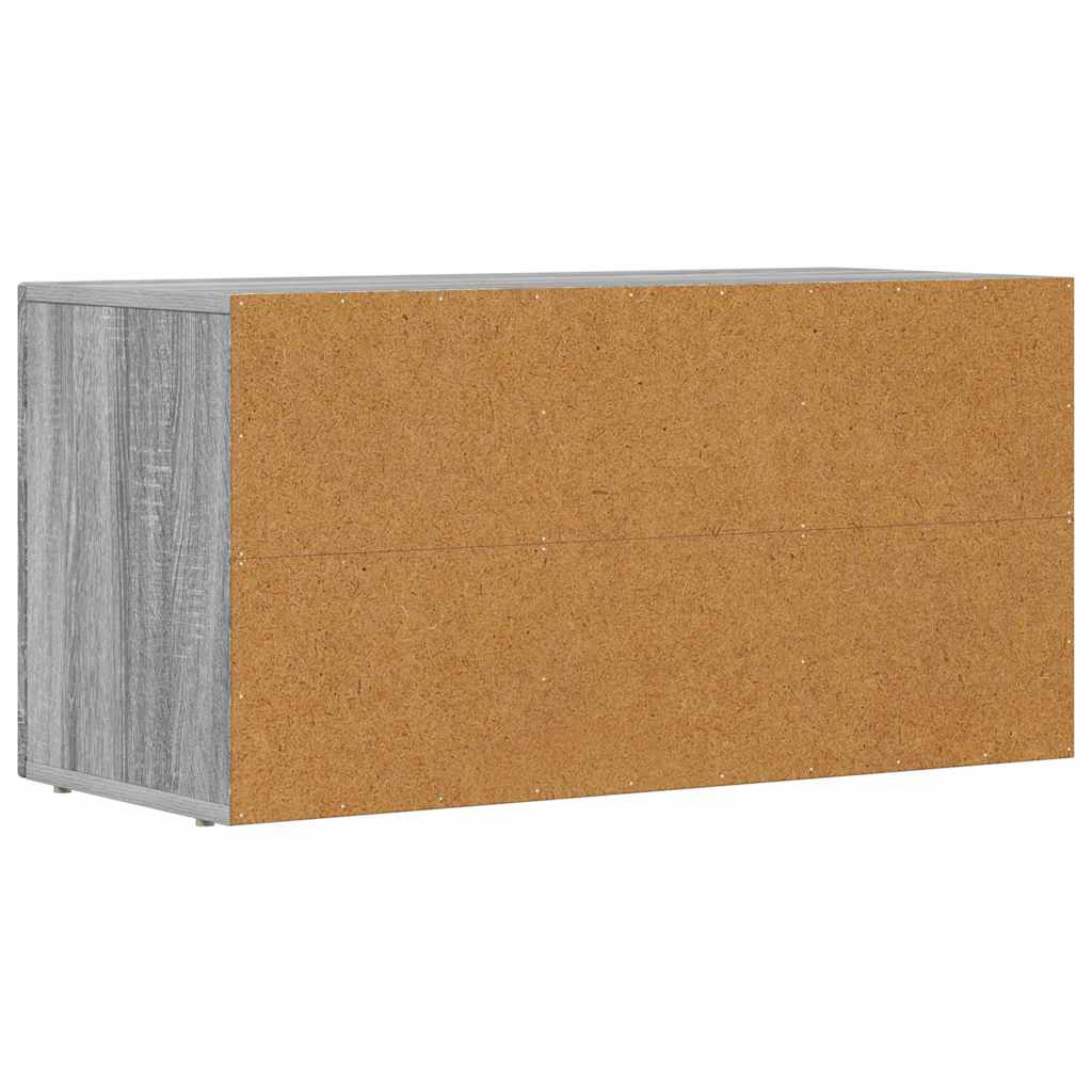 TV-Schränk ELST 80 x 35 x 40 cm Sonoma-Grau Holzwerkstoff