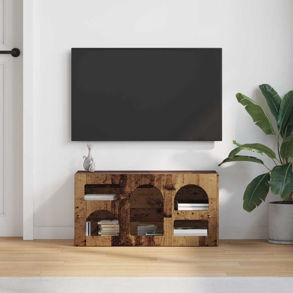 TV-Schränk ELST 80 x 35 x 40 cm Altholz Holzwerkstoff