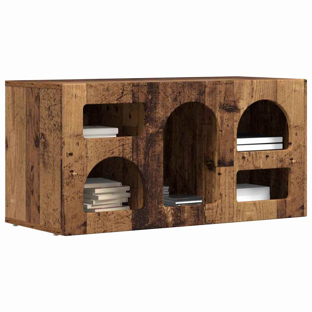 TV-Schränk ELST 80 x 35 x 40 cm Altholz Holzwerkstoff