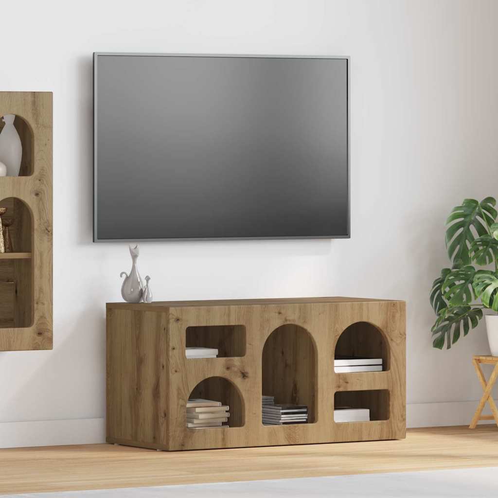 TV-Schränk ELST 80 x 35 x 40 cm Artisan-Eiche Holzwerkstoff