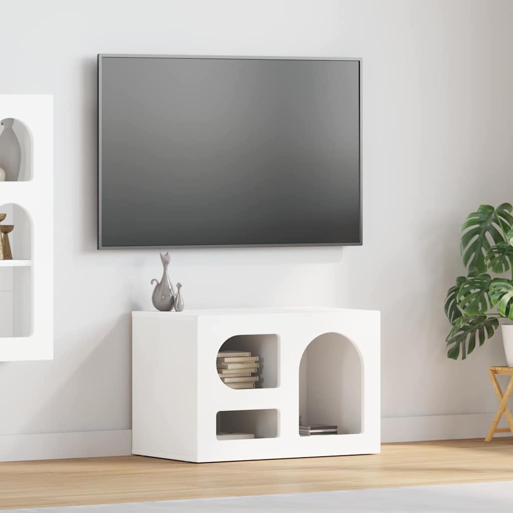 TV-Schränk ELST 60 x 35 x 40 cm Weiß Holzwerkstoff