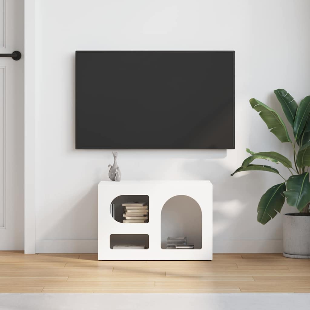 TV-Schränk ELST 60 x 35 x 40 cm Weiß Holzwerkstoff