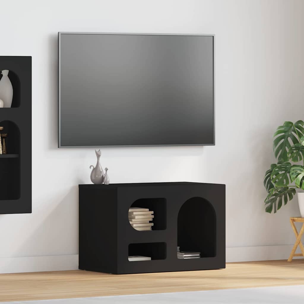 TV-Schränk ELST 60 x 35 x 40 cm Schwarz Holzwerkstoff
