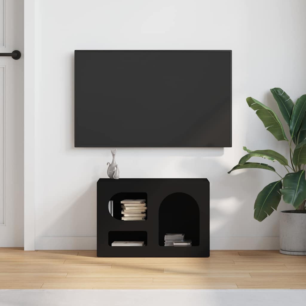 TV-Schränk ELST 60 x 35 x 40 cm Schwarz Holzwerkstoff