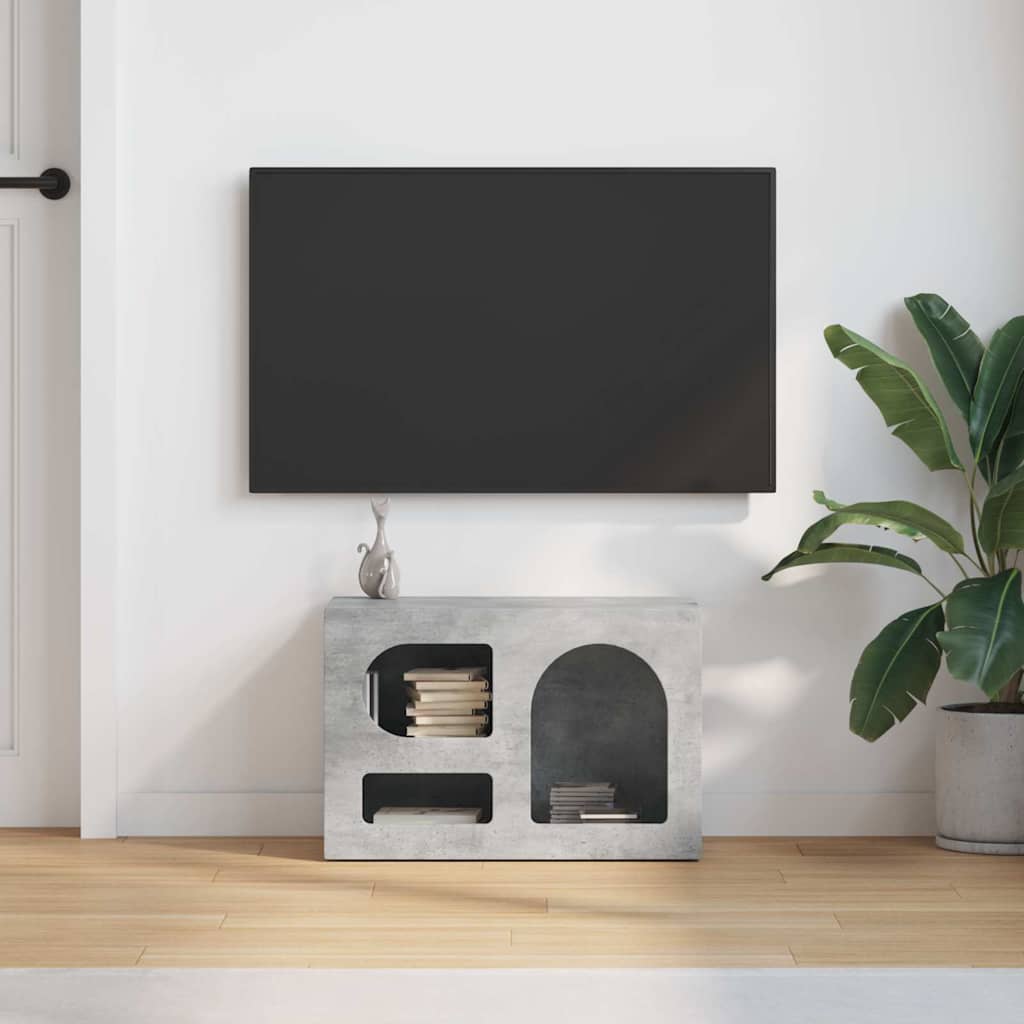 TV-Schränk ELST 60 x 35 x 40 cm Beton Grau Holzwerkstoff
