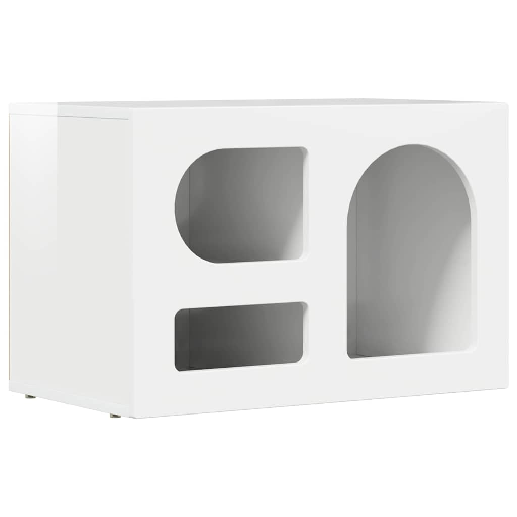 TV-Schränk ELST 60 x 35 x 40 cm Hochglanz Weiß Holzwerkstoff