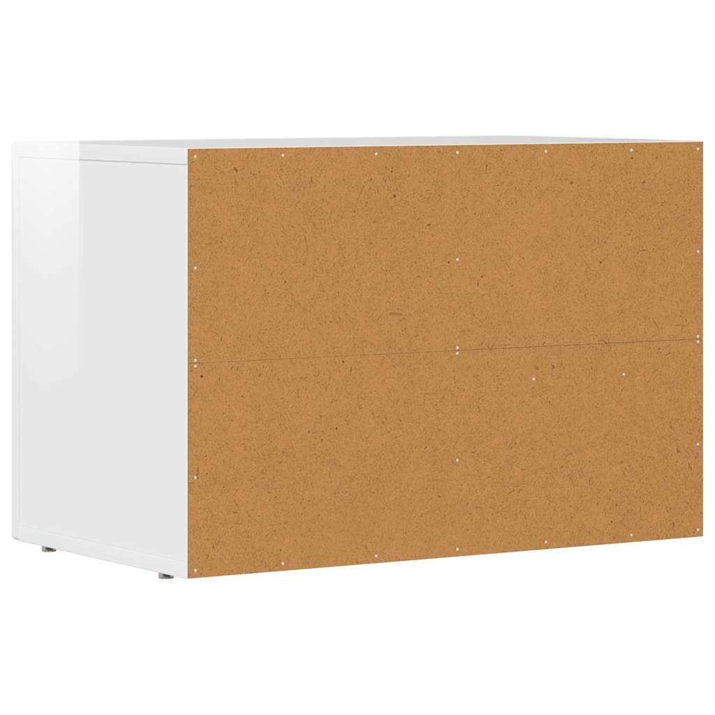 TV-Schränk ELST 60 x 35 x 40 cm Hochglanz Weiß Holzwerkstoff