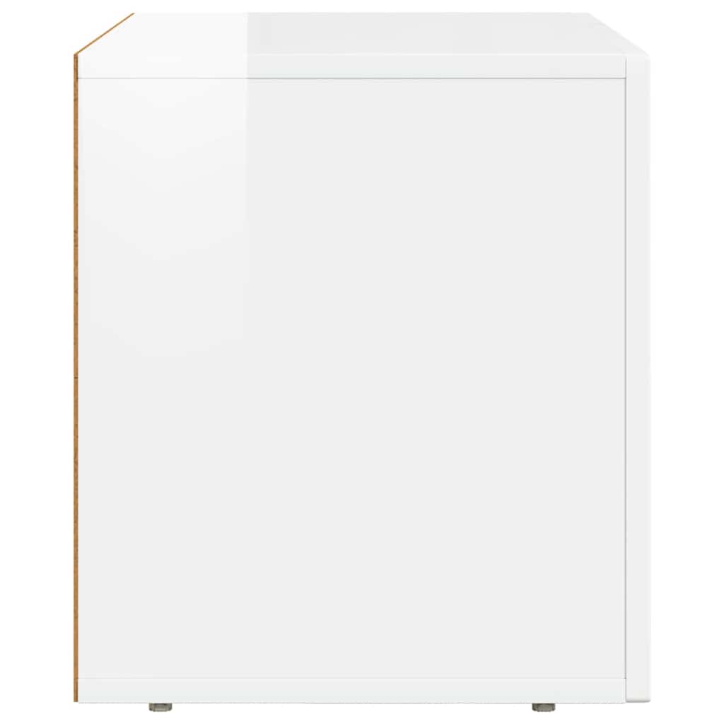 TV-Schränk ELST 60 x 35 x 40 cm Hochglanz Weiß Holzwerkstoff