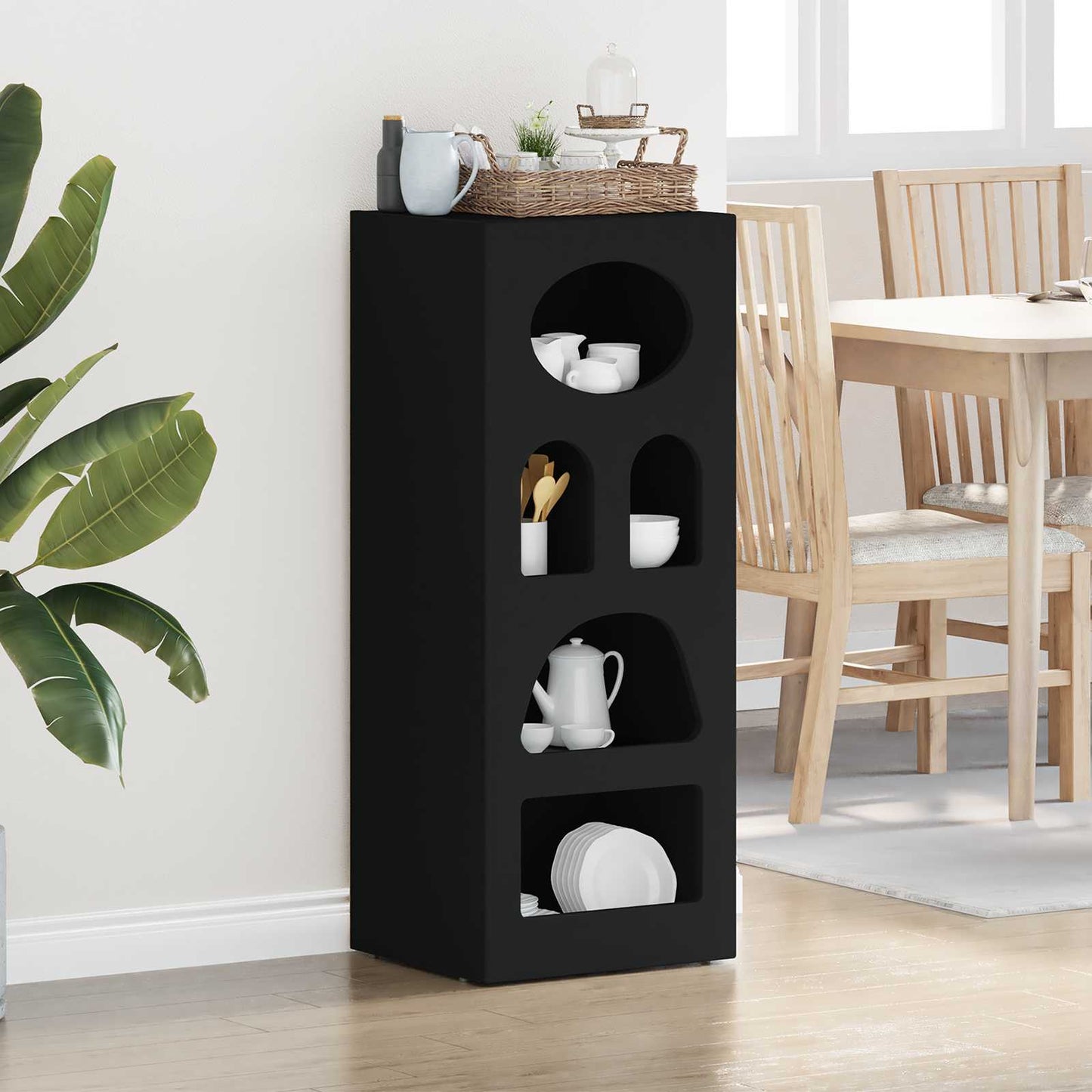 Sideboard ELST Schwarz 40 x 35 x 100,5 cm Holzwerkstoff