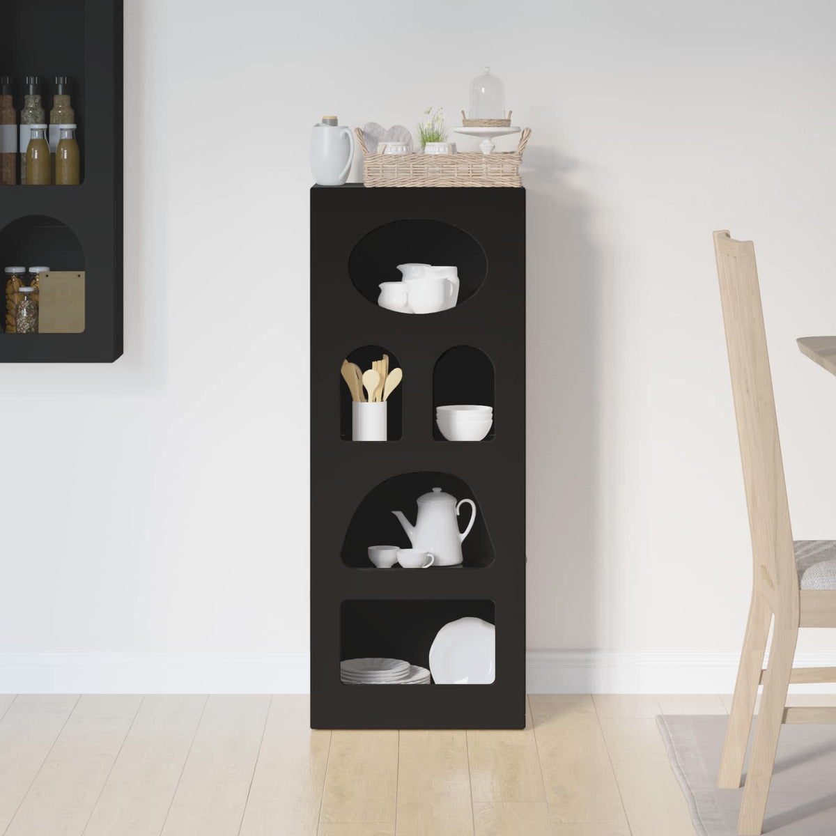 Sideboard ELST Schwarz 40 x 35 x 100,5 cm Holzwerkstoff
