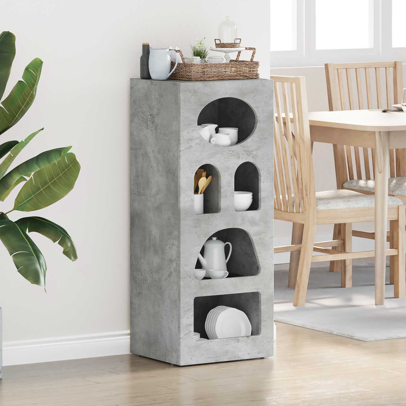 Sideboard ELST Beton Grau 40 x 35 x 100,5 cm Holzwerkstoff