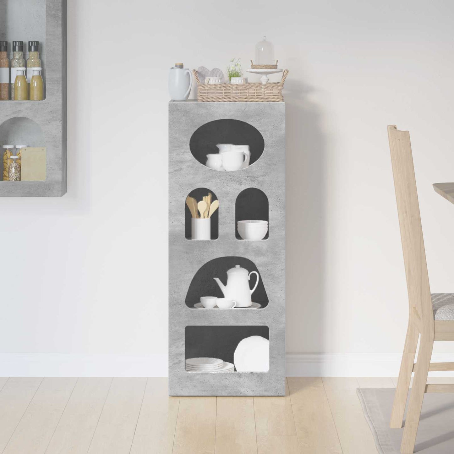 Sideboard ELST Beton Grau 40 x 35 x 100,5 cm Holzwerkstoff
