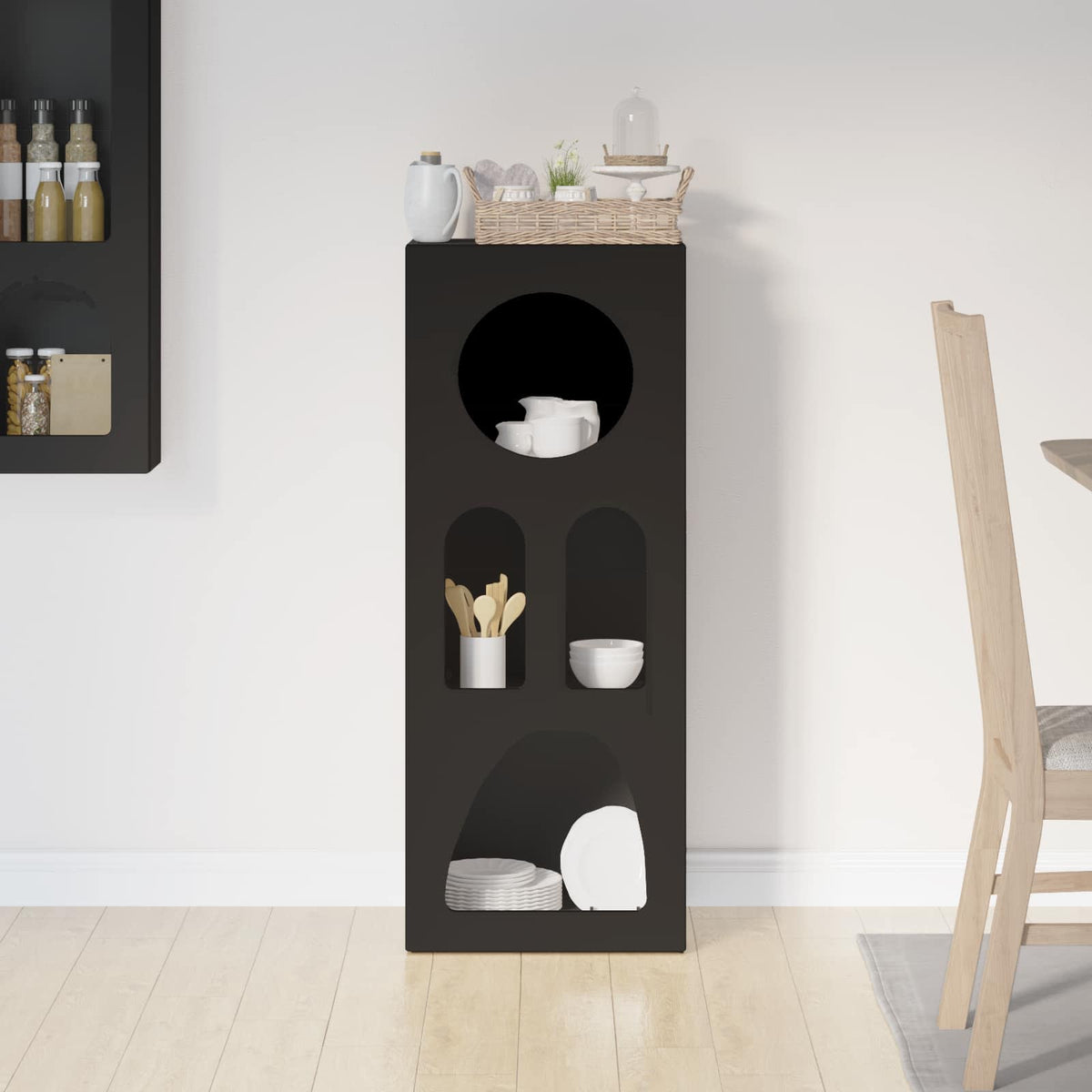Sideboard ELST Schwarz 40 x 35 x 100,5 cm Holzwerkstoff