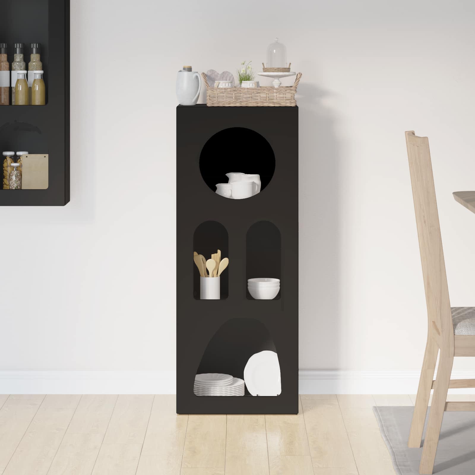 Sideboard ELST Schwarz 40 x 35 x 100,5 cm Holzwerkstoff