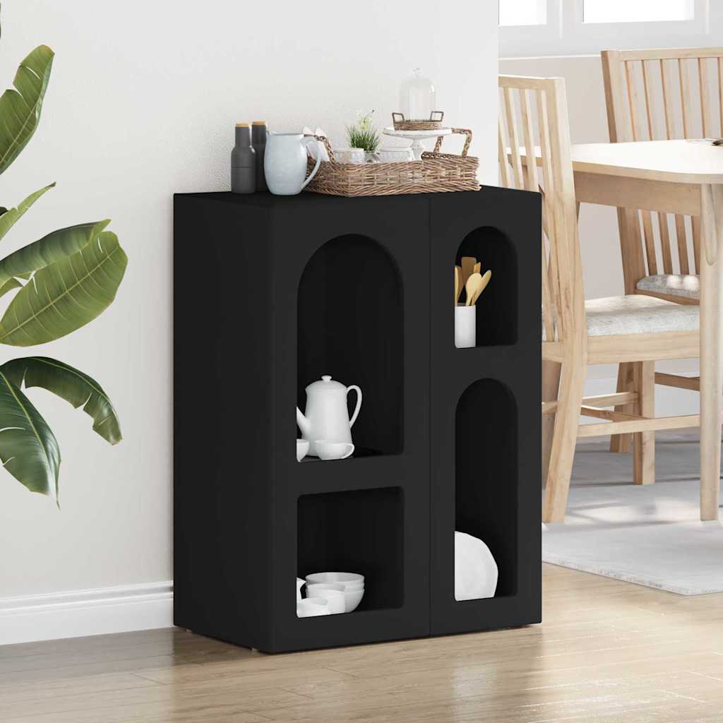 Sideboard ELST Schwarz 59 x 35 x 80,5 cm Holzwerkstoff