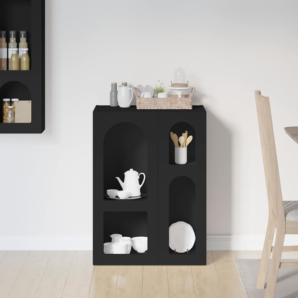 Sideboard ELST Schwarz 59 x 35 x 80,5 cm Holzwerkstoff